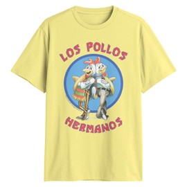 Breaking Bad Los Pollos Hermanos Mens Adult T-Shirt(LG, Yellow)
