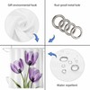 Purple Tulips Shower Curtain Set with Hook 72"x72",Spring Floral Botanical