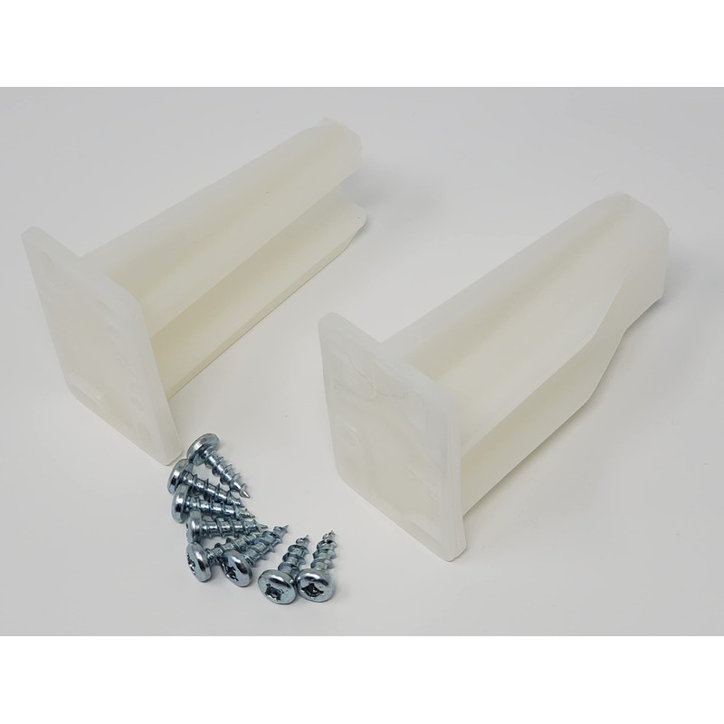 2-Pack White Drawer Slide Rear Socket Blum Euro Cabinet Drawer