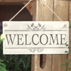 Meijiafei Welcome - Rustic PVC Sign/Plaque for Entrance or Porch