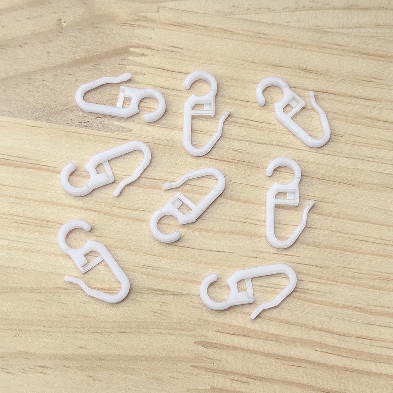 110 PCS Plastic Curtain Hooks – Glider Hooks for Curtain