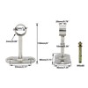 2Pcs Ceiling Mount Bracket, Heavy Duty Stainless Steel Wardrobe Pipe
