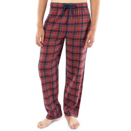 Fruit of the Loom Men's Flannel Pajama Sleep Set, Red Plaid
