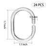 FuninCrea 24 Pieces Shower Curtain Rings, Plastic Shower Rings for