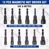 WORKPRO 12PC Magnetic Nut Driver Set PremiumImpact Power Hex NutDriver