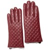 CANDOR AND CLASS Women's Touchscreen Rabbit Fur Lined Leather Gloves,