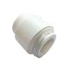 Merriway BH04124 (2 Pcs) Pushfit White Stop End Connector 15