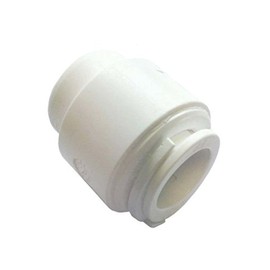 Merriway BH04124 (2 Pcs) Pushfit White Stop End Connector 15 mm - Pack of 2 Pieces