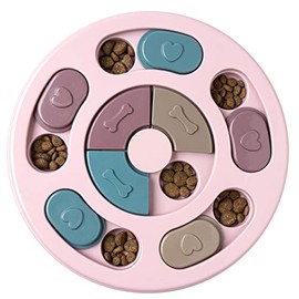 Educational Toy for Dogs, Pink, Interactive Game for Treats, Slow Eating, Unfolds Swears and Intelligence, Odour Toy for Small and Medium Dogs