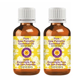 dève herbes Pure Saw Palmetto Essential Oil (Serenoa repens) 100% Natural Therapeutic Grade Pack of Two 100mlx2 (6.76 OZ)