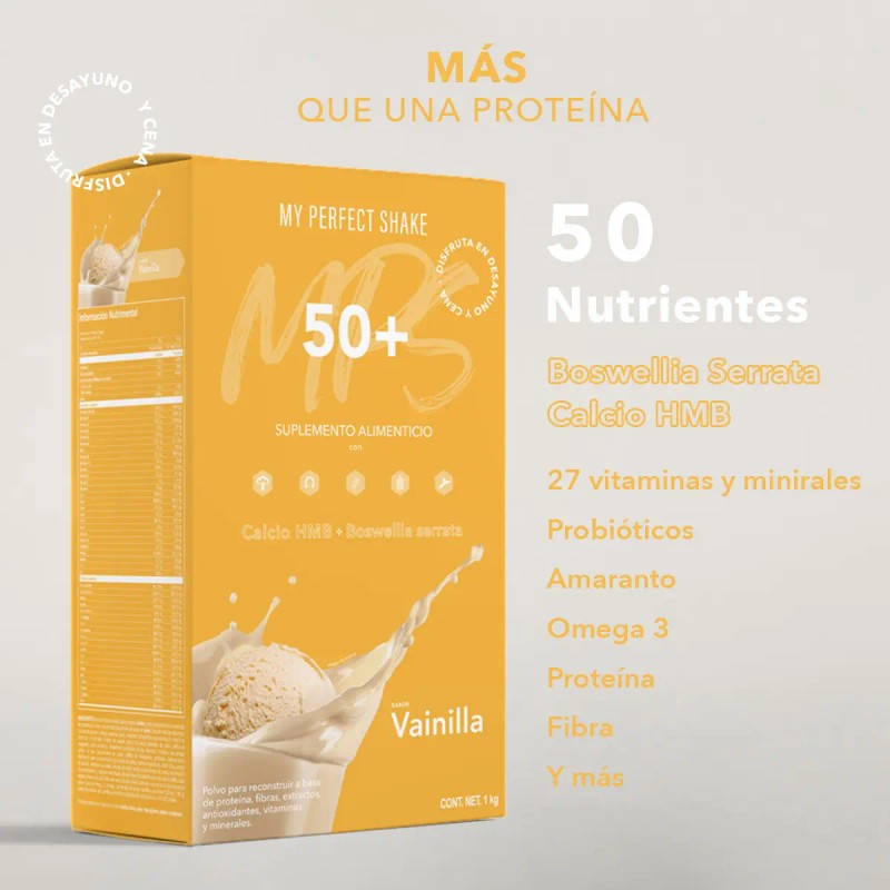 Perfect Shake Suplemento Proteico Vainilla Mayores Años 1kg