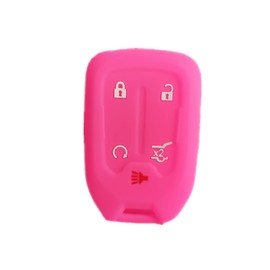 Funda de silicona para llavero inteligente compatible con GMC Acadia Terrain Sierra Yukon Chevy Silverado, 2017 2018 2019 2020, soporte protector de accesorios para mando a distancia, 5 botones