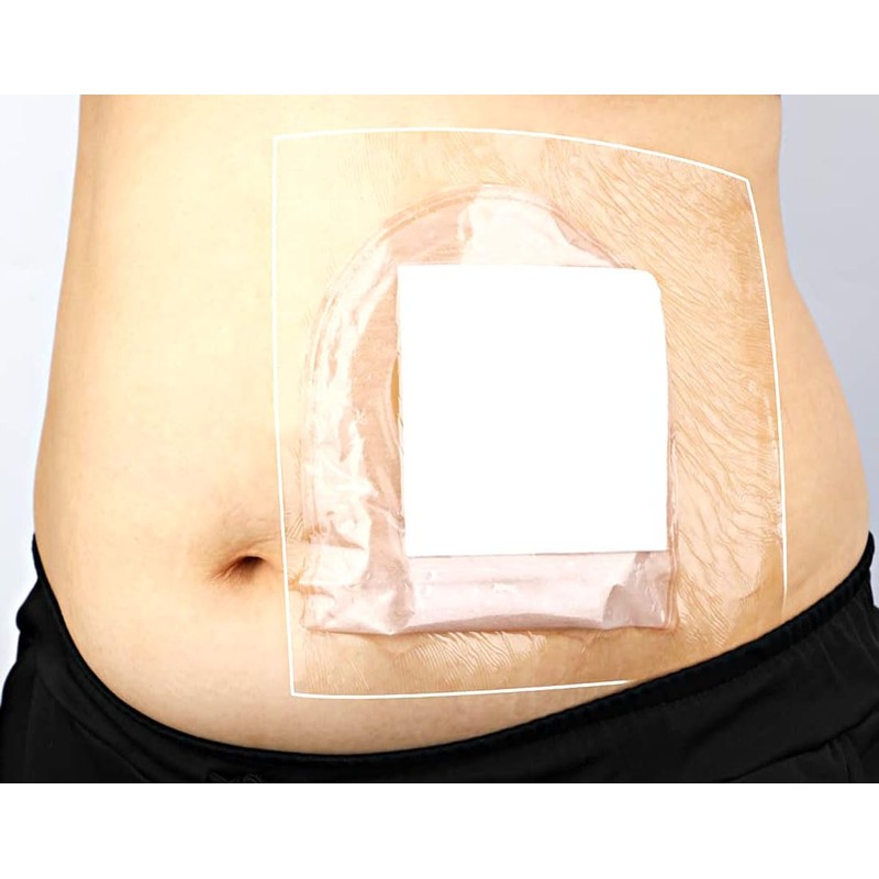 30 Pcs Waterproof Ostomy Bag Shower Cover(10x12) cm, Stoma Bath