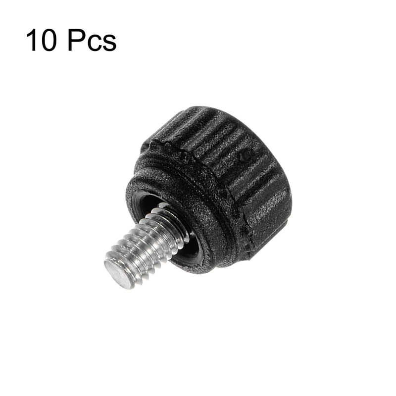 sourcing map 10pcs Knurled Clamping Knobs Thumb Screws M4 x