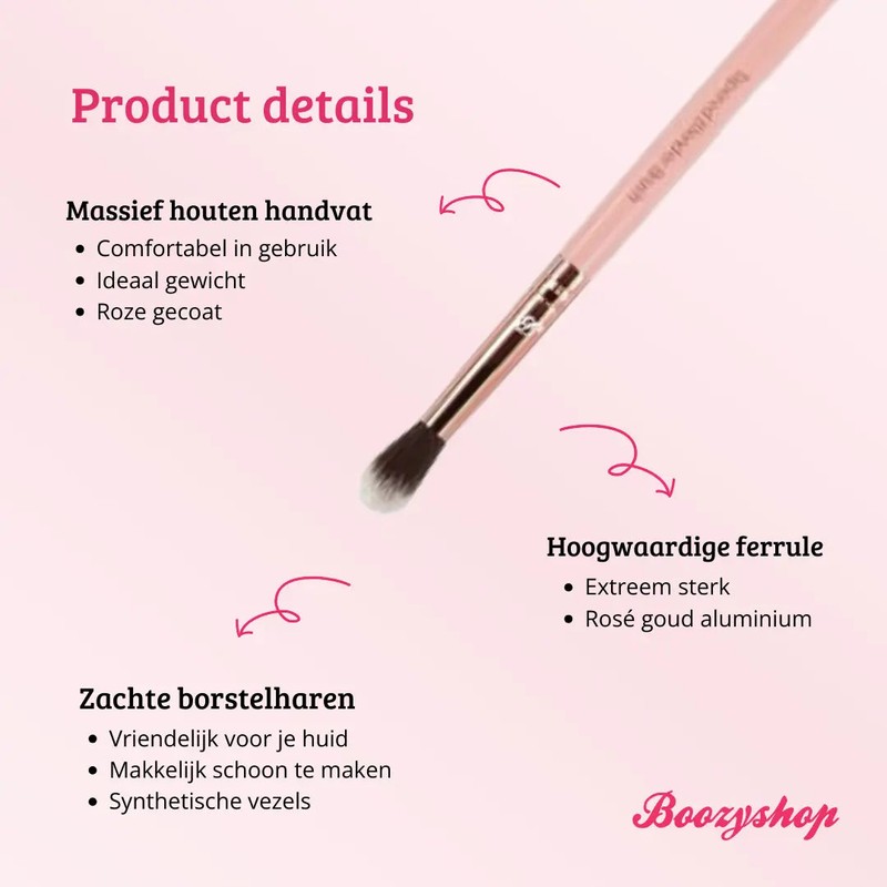 Boozyshop Pink &amp; Rose Gold Tapered Blender Brush