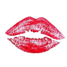 Valentines Kiss Lips/Beauty Salon Loyalty Reward Stamp - 1/2"