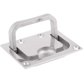 POFET 2pcs 75mm x 55mm Boat Hatch Handle Stainless Steel Boat Flush Hatch Locker Marine Handle Boat Recessed Hatch Flush Ring Pull Handle Cabinet Lift Pull Handle