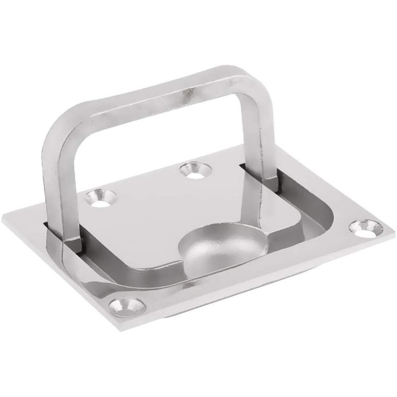 POFET 2pcs 75mm x 55mm Boat Hatch Handle Stainless Steel