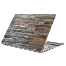 MightySkins Skin Compatible with Asus Zenbook Flip UX360UA 13" (2017) - Gray Wood | Protective, Durable, and Unique Vinyl Decal wrap Cover | Easy to Apply, Remove, and Change Styles | Made in The USA