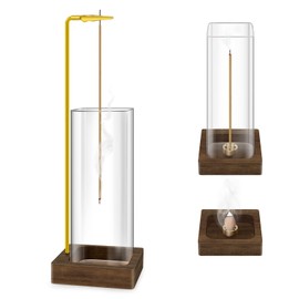 Lefon Incense Holder, Stylish, Glass Incense Burner, Interior Decoration, No Ashes, Healing Incense Burner, Meditation, Pine Blossom, Tea Ceremony, Incense Purification, Yoga Classroom, Entryway, Tea Room, Meditation Room, Study Room, Buddhist Altar, Gif