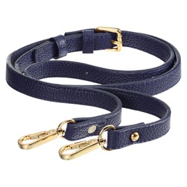QUARKZMAN Purse Strap Leather Adjustable Replacement Strap for Women Cross Bag Handbags Bag 0.6 Inches Width 41-51 Inches Long (Blue)