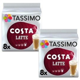 2 x 8 Latte Cream Milk Coffee Pods Hot Drink Classic Rost Ground Beans