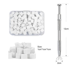 300 Pcs Nail Sponge, Nail Art Accessories, Nail Sponges for Ombré with Metal Grabber, Ombre Nails Design for Create a Variety of Gradient Nail Art Patterns, Nail Art Tools Sponge Brush(with box)