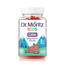 DR. MORITZ Gomitas de magnesio calmantes sin azúcar para niños y adultos - Gomitas de magnesio para niños sin OMG - Sabor a frambuesa - Paquete de 1 (
