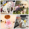 5 Pcs Dog Dresses Floral Puppy Cat Pet Dresses Dog