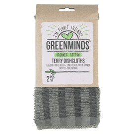 Sorbo Greenminds Terry Cloth Cleaning Cloths Made from Organic Cotton This Pack of 2 Towels is Perfect for Kitchen Cleaning, 100% Organic and Machine Washable up to 60 Degrees