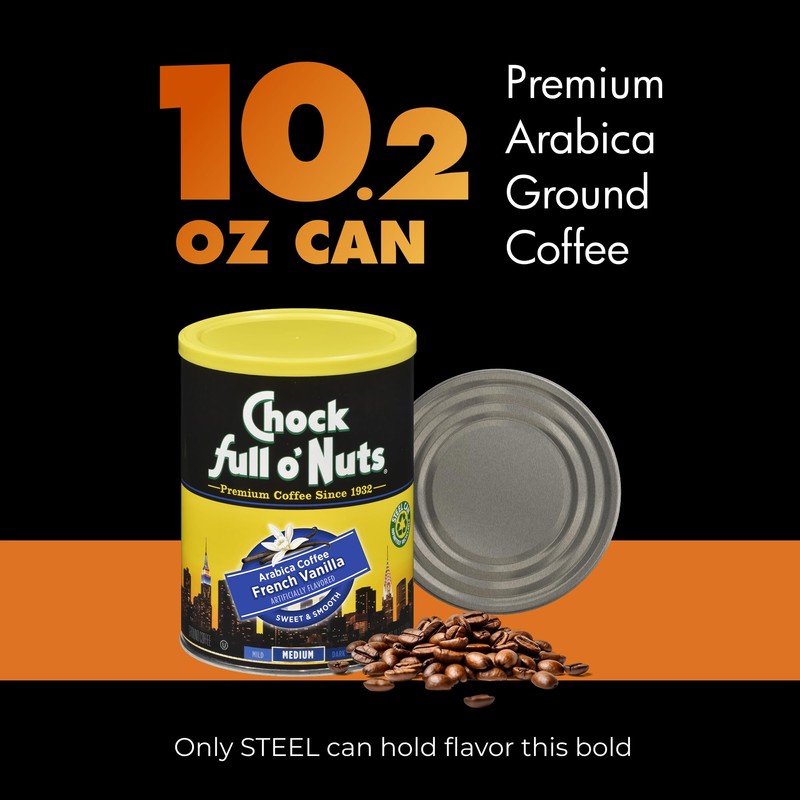Chock Full o' Nuts French Vanilla Ground Coffee – Premium