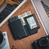 VULKIT Cartera para Hombre Minimalista Pop-Up Tarjetero RFID Bloqueo Cierre