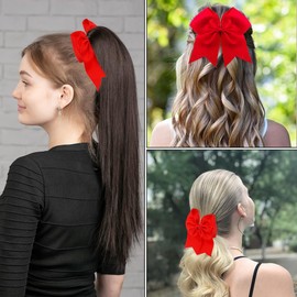 Large Cheer Hair Bows,red hair bow 2 pcs