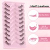 Sixstarhair Half Lashes with Clear Band False Eyelashes Natural Look