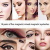 Pure Vie Magnet Wimpern mit Eyeliner, 5Paare Magnetische Wimpern Magnetisch