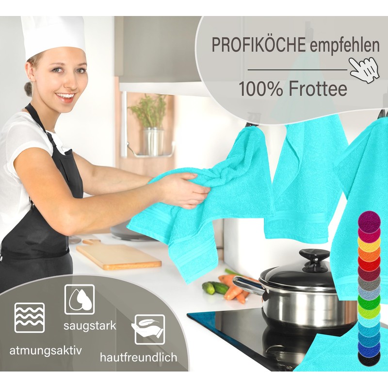 Lashuma Linz Terry Tea Towels for Hands, Set of 4,