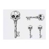 4 x 'Skull Key' Temporary Tattoos - Water Resistant, Skin-Safe,