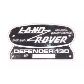 Falon ALUMINIUM SOLID DIE-CAST "LAND ROVER DEFENDER 130 SOLIHULL WARWICKSHIRE" BADGE