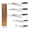 6-Piece Professional Kitchen Cutlery Set High Carbon Stainless Steel Ergonomic