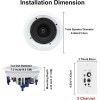 Herdio 5.25" 300W Home Store In Ceiling Speakers+In Wall Bluetooth