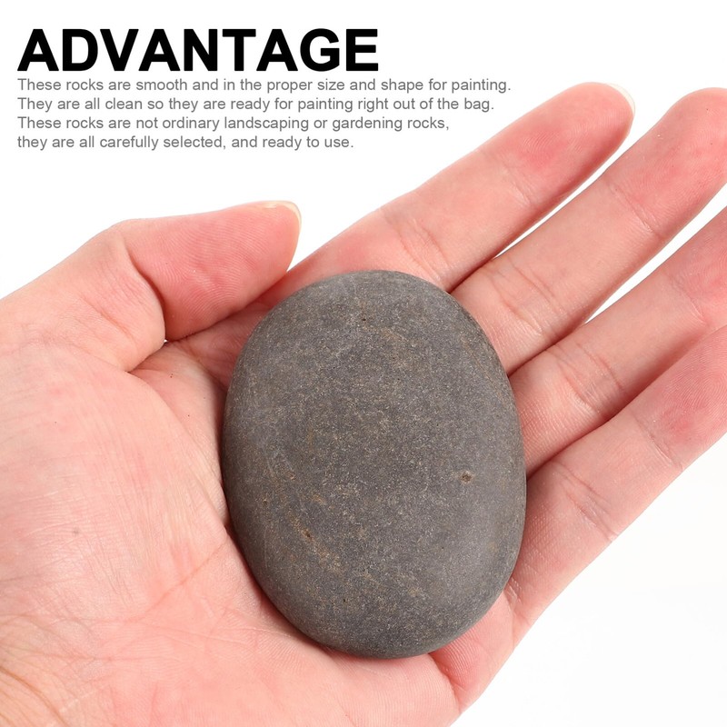 SAFIGLE Natural Stone Round Painting Stone Smooth Rock DIY Painting