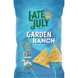 Late July Snacks, Garden Ranch Tortilla Chips, 7.8-oz. Bag