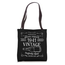 1941 Vintage Wine Label Birth Year Birthday Tote Bag