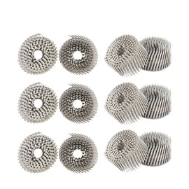 3600 Count Siding Nails Full Round Head Wire Collated 15-Degree 2-1/2 Inch x .090 Inch 304 Stainless Steel Ring Shank Coil Siding Nail