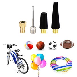 DFsucces Valve Adapter Bicycle Valve Conversion Adapter Presta Schrader Conversion Ball Needle Taper Nozzle Float Ball Air Pump Set of 4