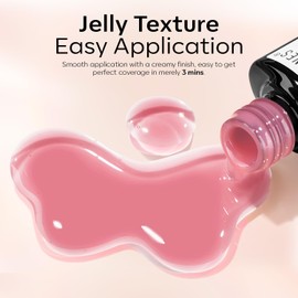 modelones Gel Nail Polish Set, 6 Colors Jelly Gel Polish White Nude Pink Gel Neutral Nail Art Design Summer Translucent Gel Nail Kits Soak Off LED Nail Lamp Cured Manicure Salon DIY Girl Women Gift