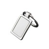 ARFUKA Keyring Stainless Steel Square Tag Pendant Car Key Ring