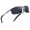 ROYAL SON Black Wrap Around Polarized UV Protection Mens Sports