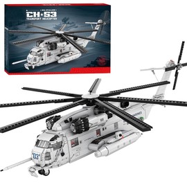 Ruikytech Military Helicopter Building Block Toy, 1/35 Ch-53E Building Set Fighter Jet Airplane Toy Model for Teenagers and Adults(2192 Pieces)