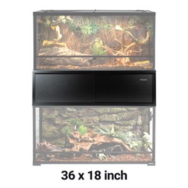 Reptiles Terrarium Stackers,36" L x 18" W Space Saving Stacker Kit with 4 x Spacers,Metal Frame Front Opening Tank Accessories,Reptile & Amphibian Enclosure Terrarium Stand